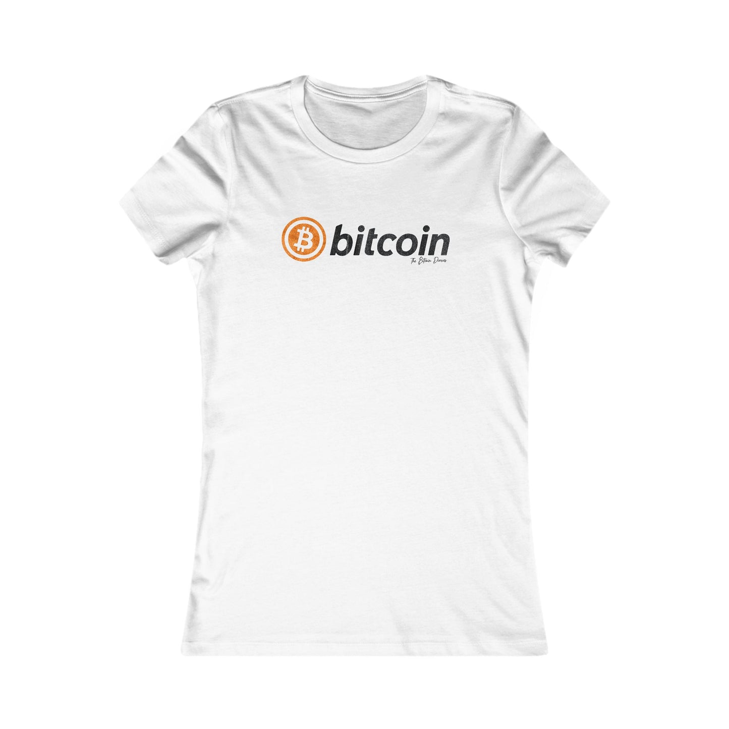 Camiseta ajustada para mujer con fotocopia del logotipo de Bitcoin