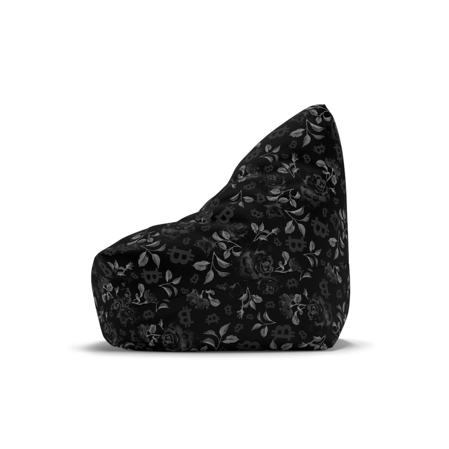 Funda para sillón puf Black Stack Roses
