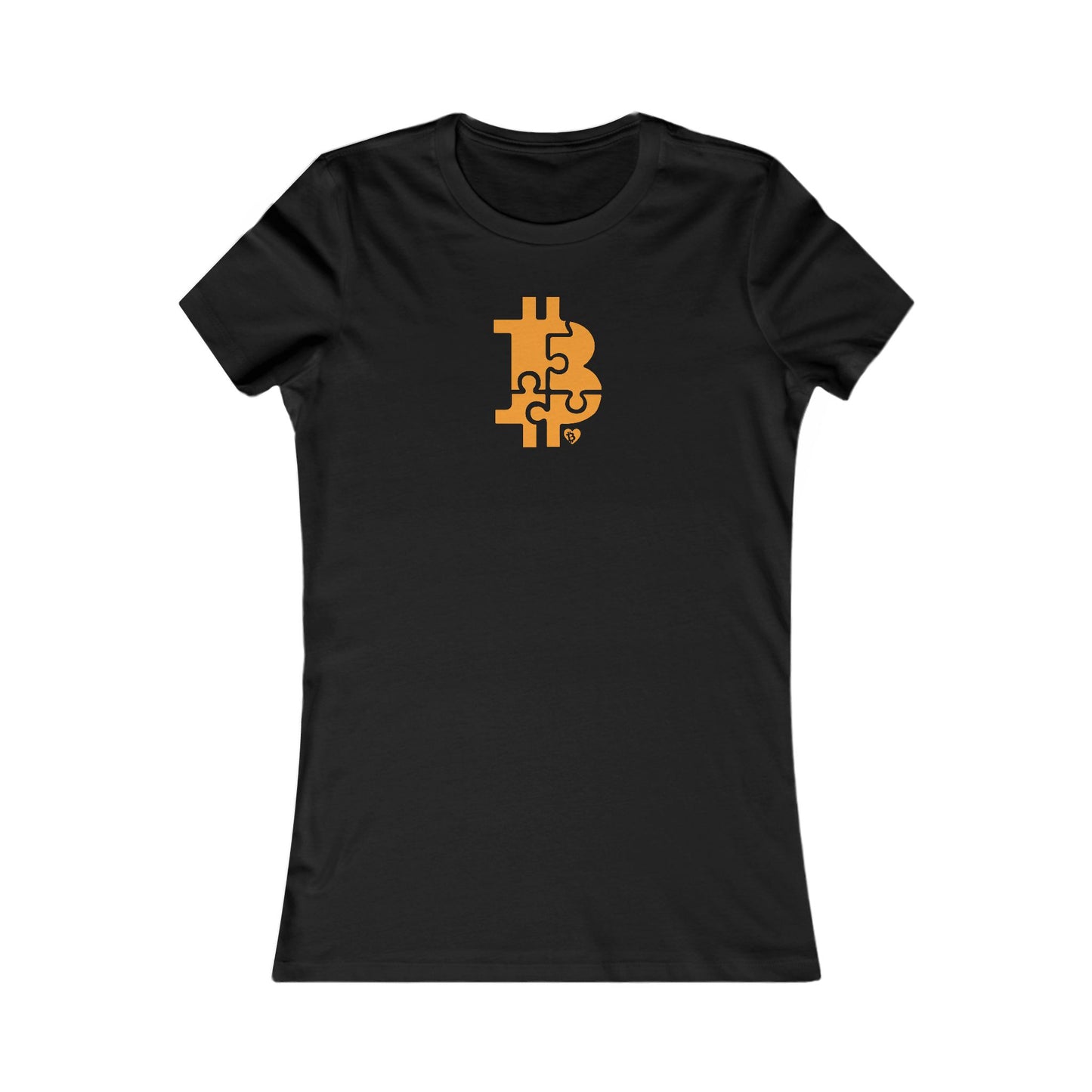 Camiseta ajustada con rompecabezas de Bitcoin