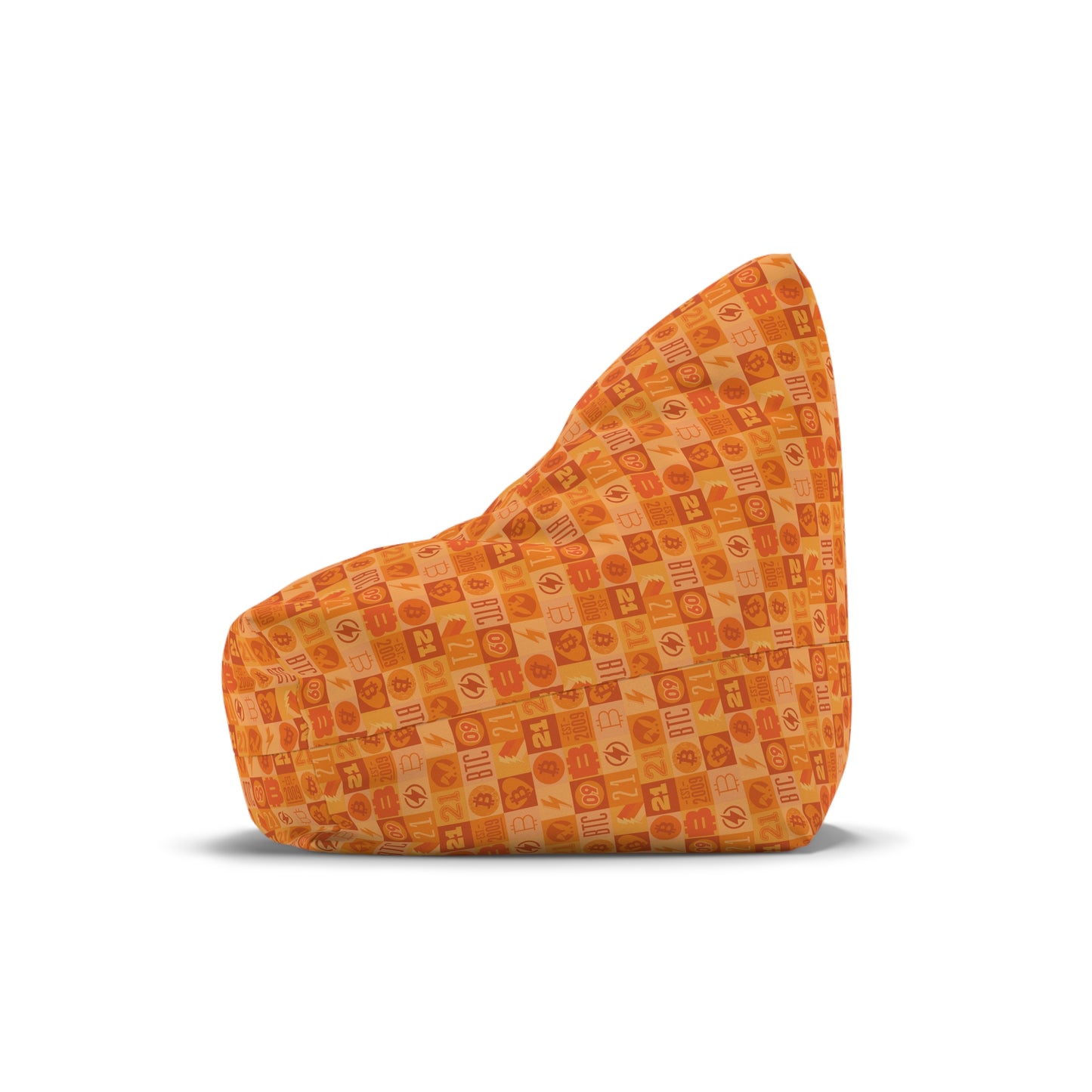 Orange Bitcoin Journey Bean Bag Chair Cover