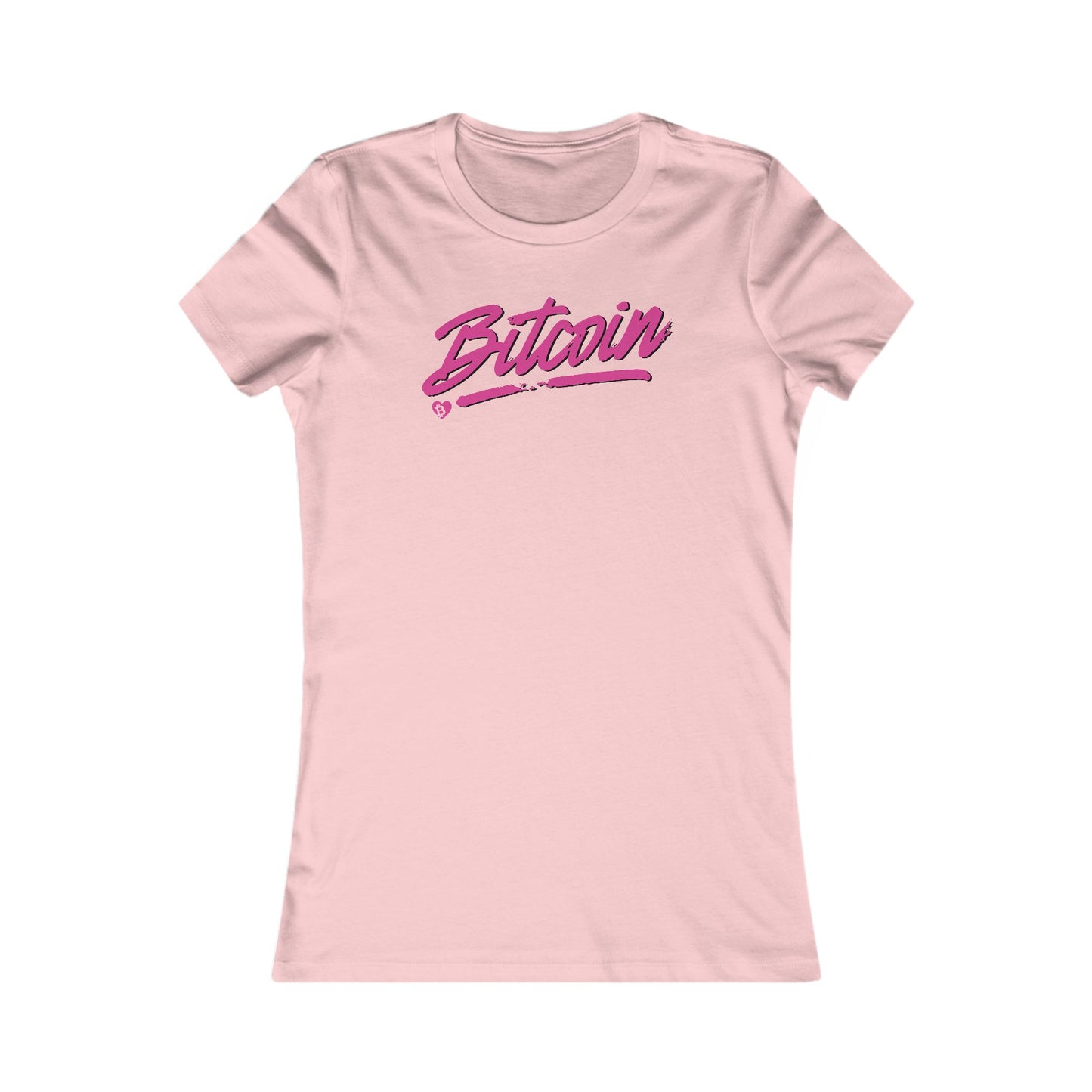 Camiseta ajustada para mujer con Bitcoin Spotlight