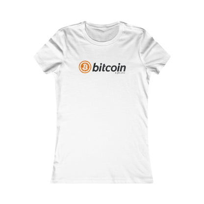 Camiseta ajustada para mujer con fotocopia del logotipo de Bitcoin