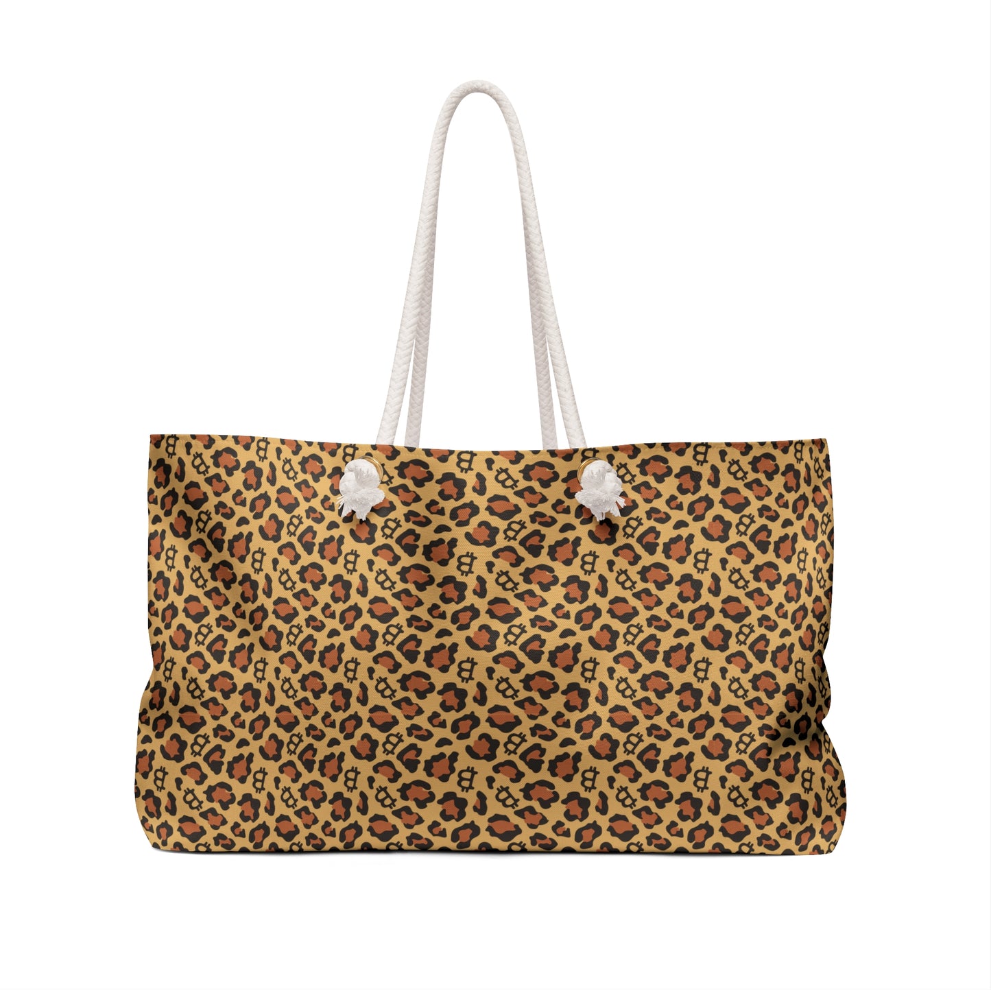 Leopard Print Bitcoin Weekender Bag