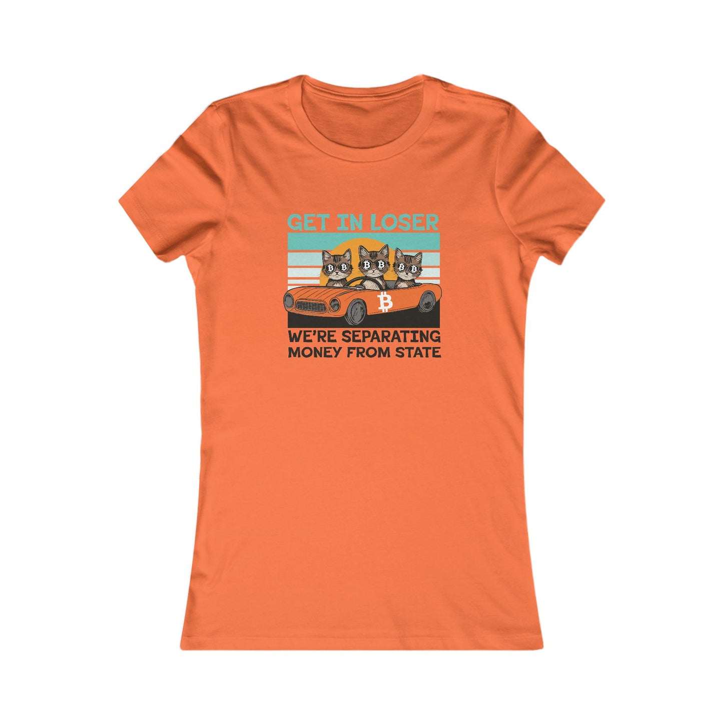 Camiseta ajustada de Get in Loser Bitcoin Cats