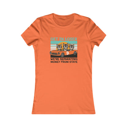 Camiseta ajustada de Get in Loser Bitcoin Cats