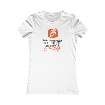 Camiseta ajustada con la frase "Perdere" Bitcoin Worldwide