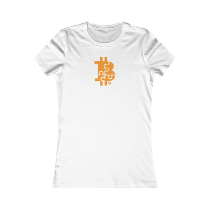 Camiseta ajustada con rompecabezas de Bitcoin