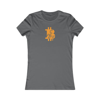 Camiseta ajustada con rompecabezas de Bitcoin