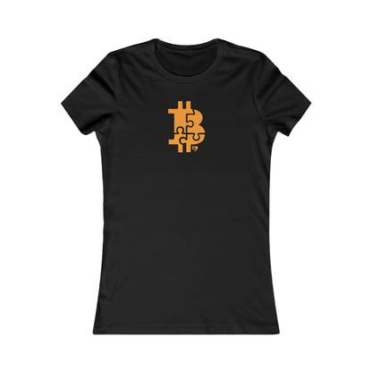 Camiseta ajustada con rompecabezas de Bitcoin