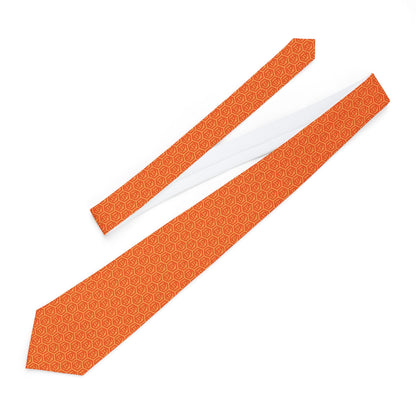 Orange Bitcoin Hex Necktie