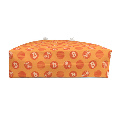 Tropical Orange Bitcoin Weekender Bag