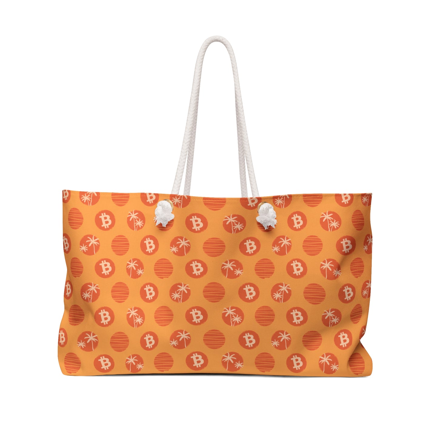 Tropical Orange Bitcoin Weekender Bag
