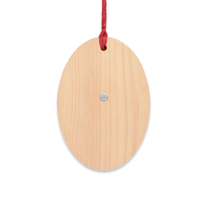 Christmas Bull Run Wooden Ornament