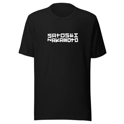 satoshi nakamoto on the street t-shirt
