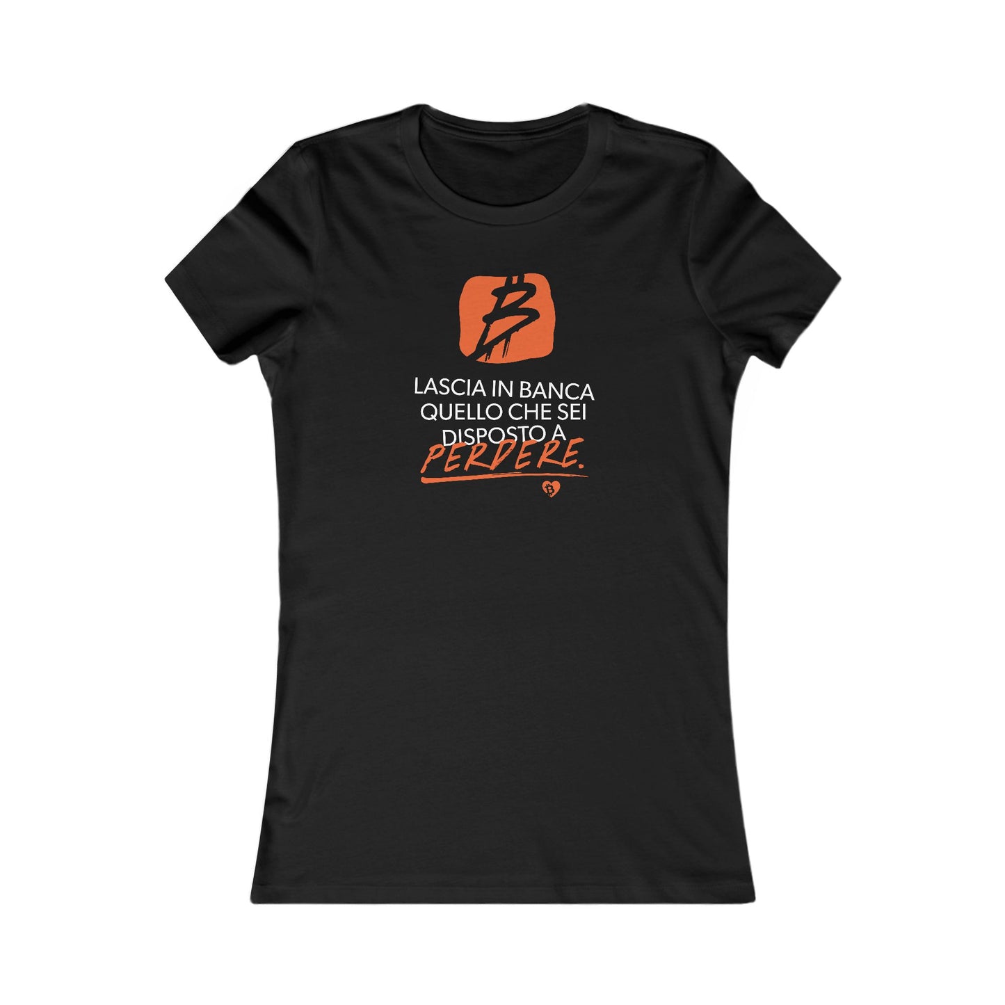 Camiseta ajustada con la frase "Perdere" Bitcoin Worldwide