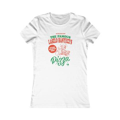 Camiseta ajustada de pizzería Bitcoin