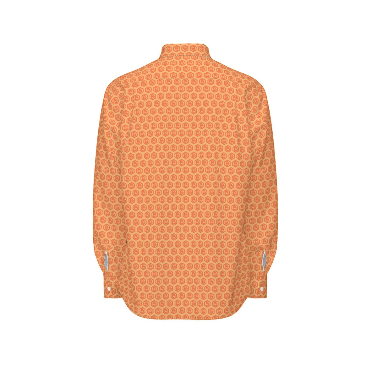 Bitcoin Orange Hex Men's Long Sleeve Shirt