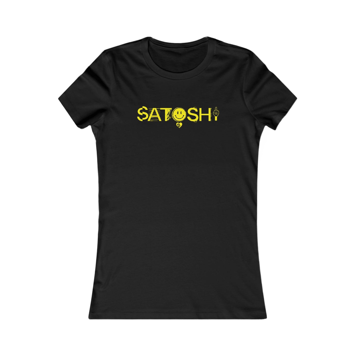 Camiseta ajustada con sonrisa de Satoshi