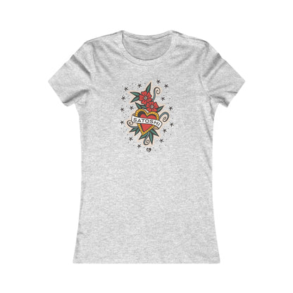 Camiseta ajustada para mujer con tatuaje de Satoshi