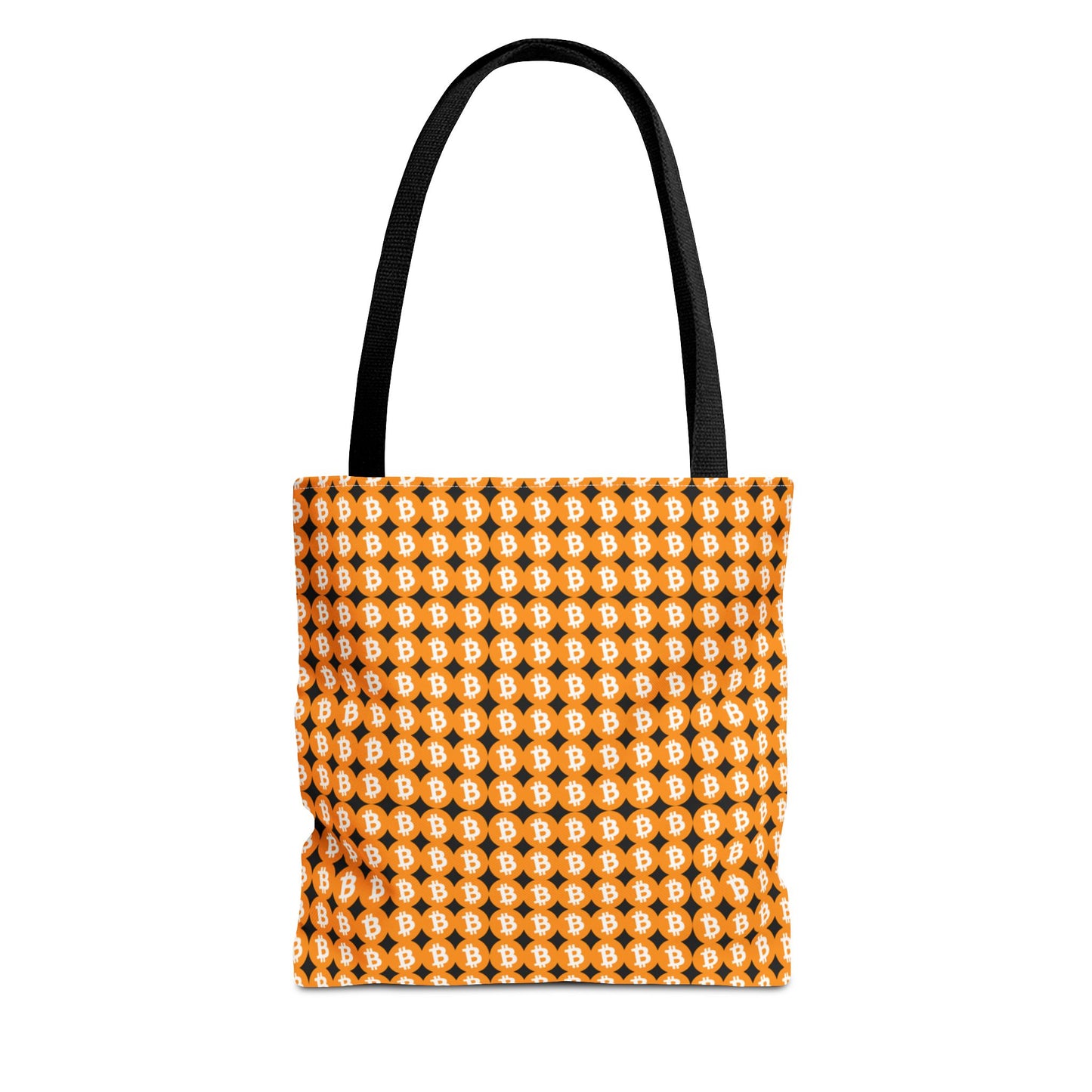 Mini bolsa de mano con símbolos de Bitcoin 