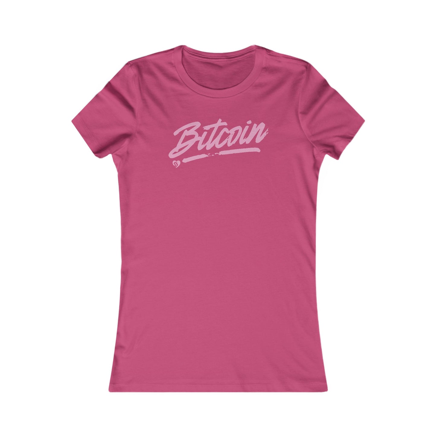 Camiseta ajustada para mujer con Bitcoin Spotlight