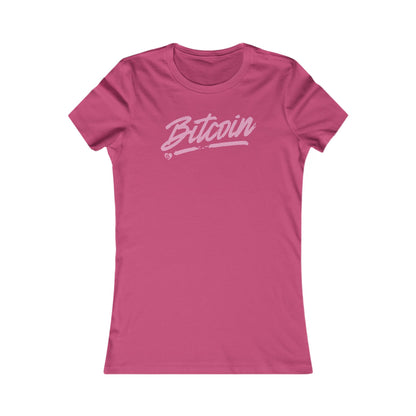 Camiseta ajustada para mujer con Bitcoin Spotlight
