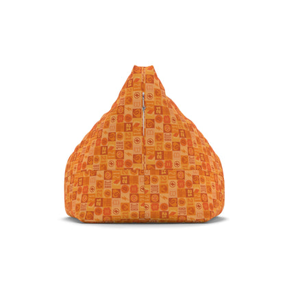 Orange Bitcoin Journey Bean Bag Chair Cover