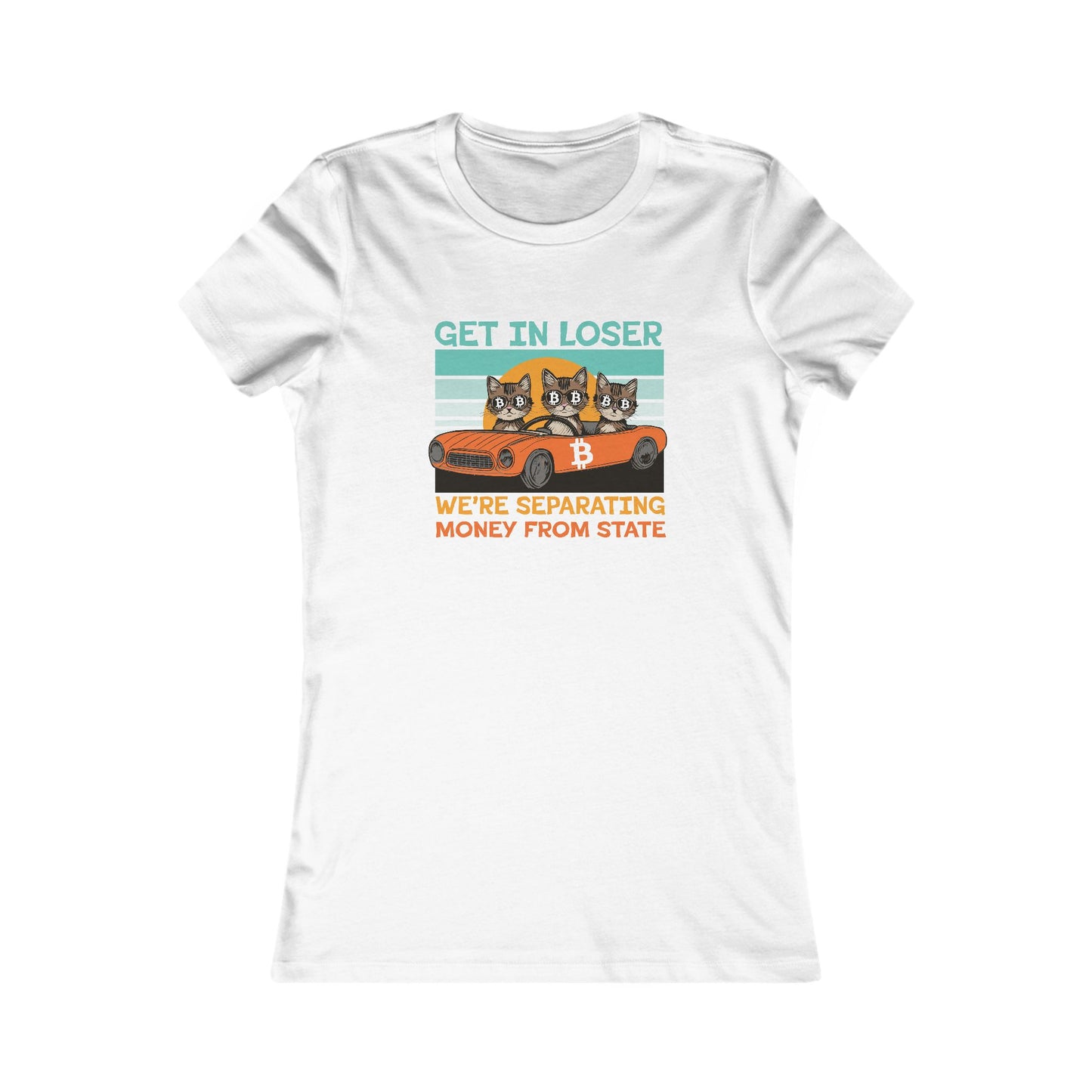 Camiseta ajustada de Get in Loser Bitcoin Cats