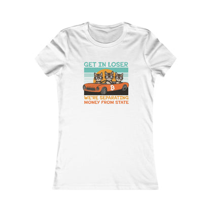 Camiseta ajustada de Get in Loser Bitcoin Cats