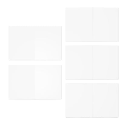 White square paper on a white background
