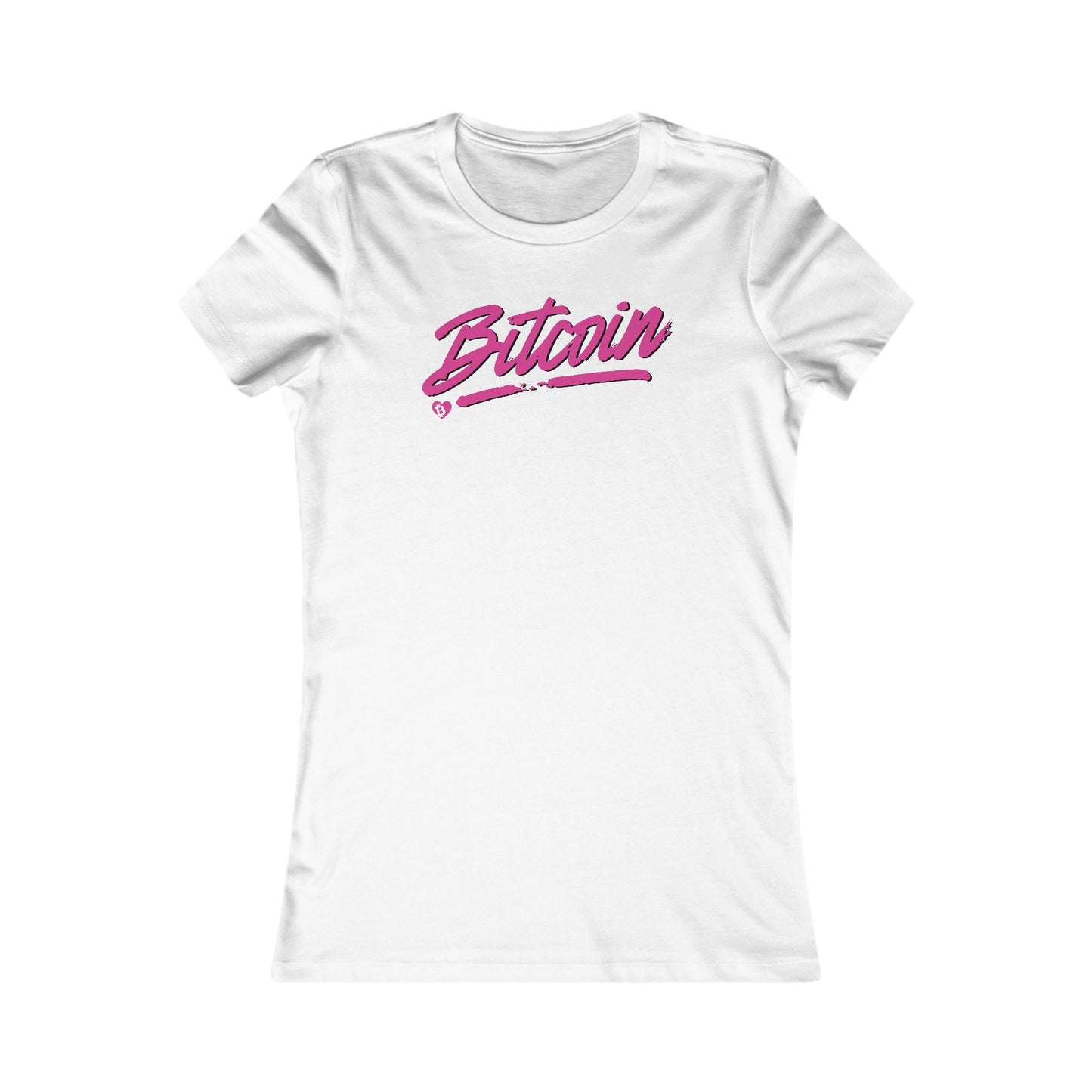Camiseta ajustada para mujer con Bitcoin Spotlight