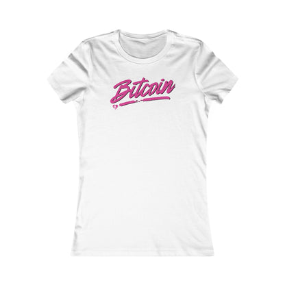 Camiseta ajustada para mujer con Bitcoin Spotlight