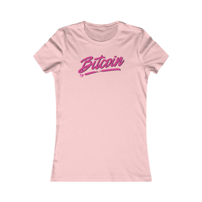 Camiseta ajustada para mujer con Bitcoin Spotlight