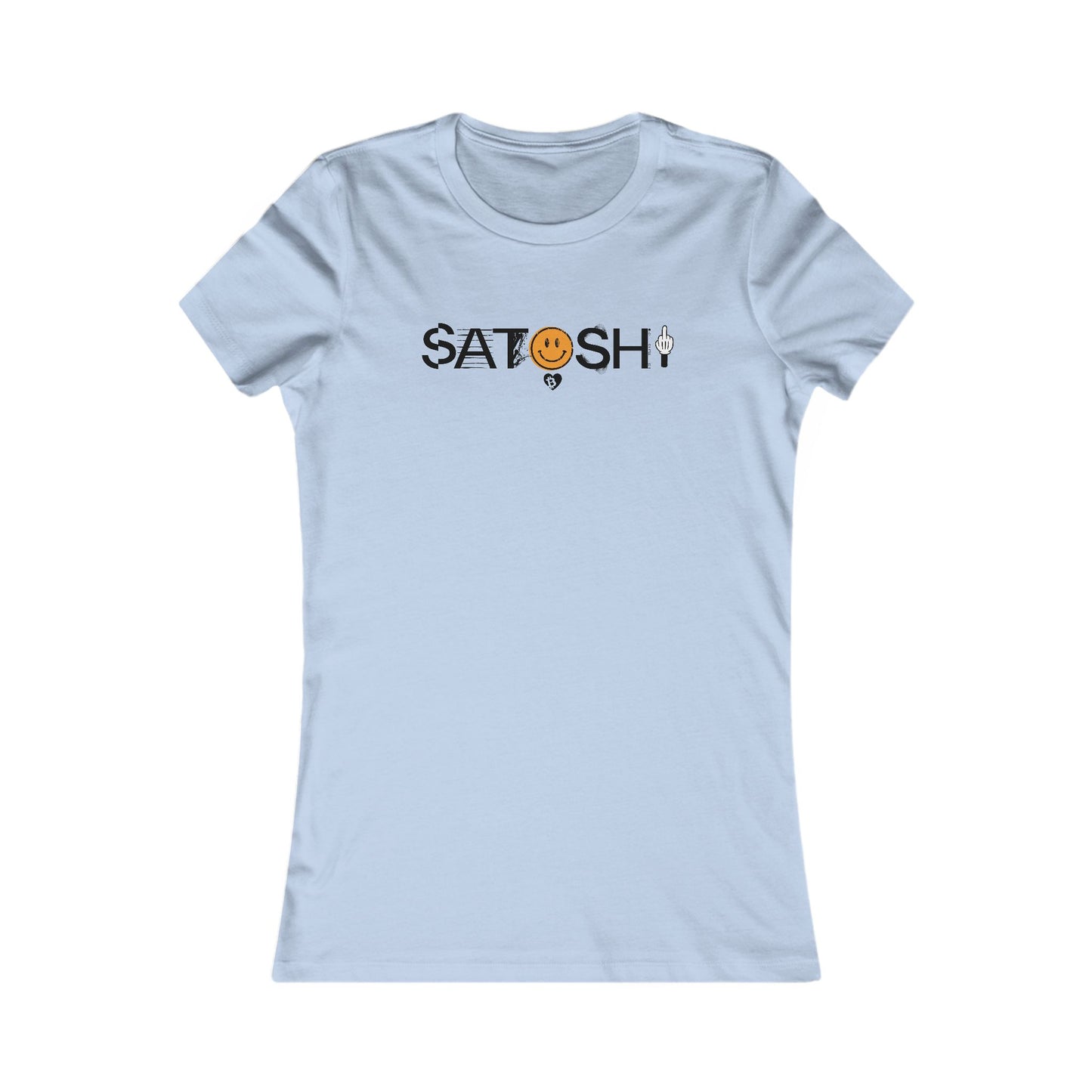 Camiseta ajustada con sonrisa de Satoshi