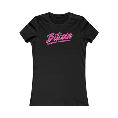 Camiseta ajustada para mujer con Bitcoin Spotlight