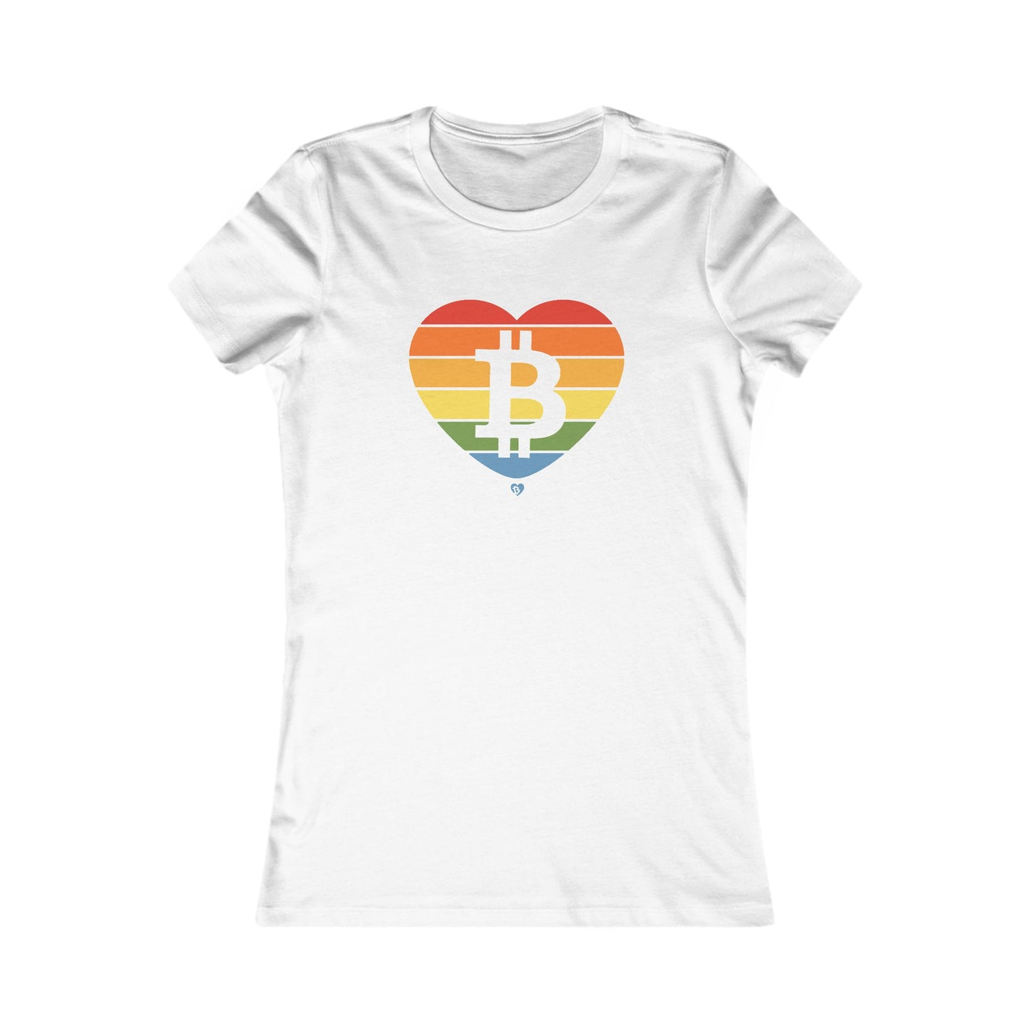 Camiseta ajustada Bitcoin Rainbow OG para mujer