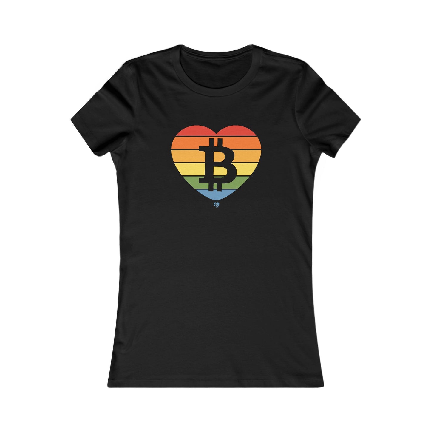 Camiseta ajustada Bitcoin Rainbow OG para mujer