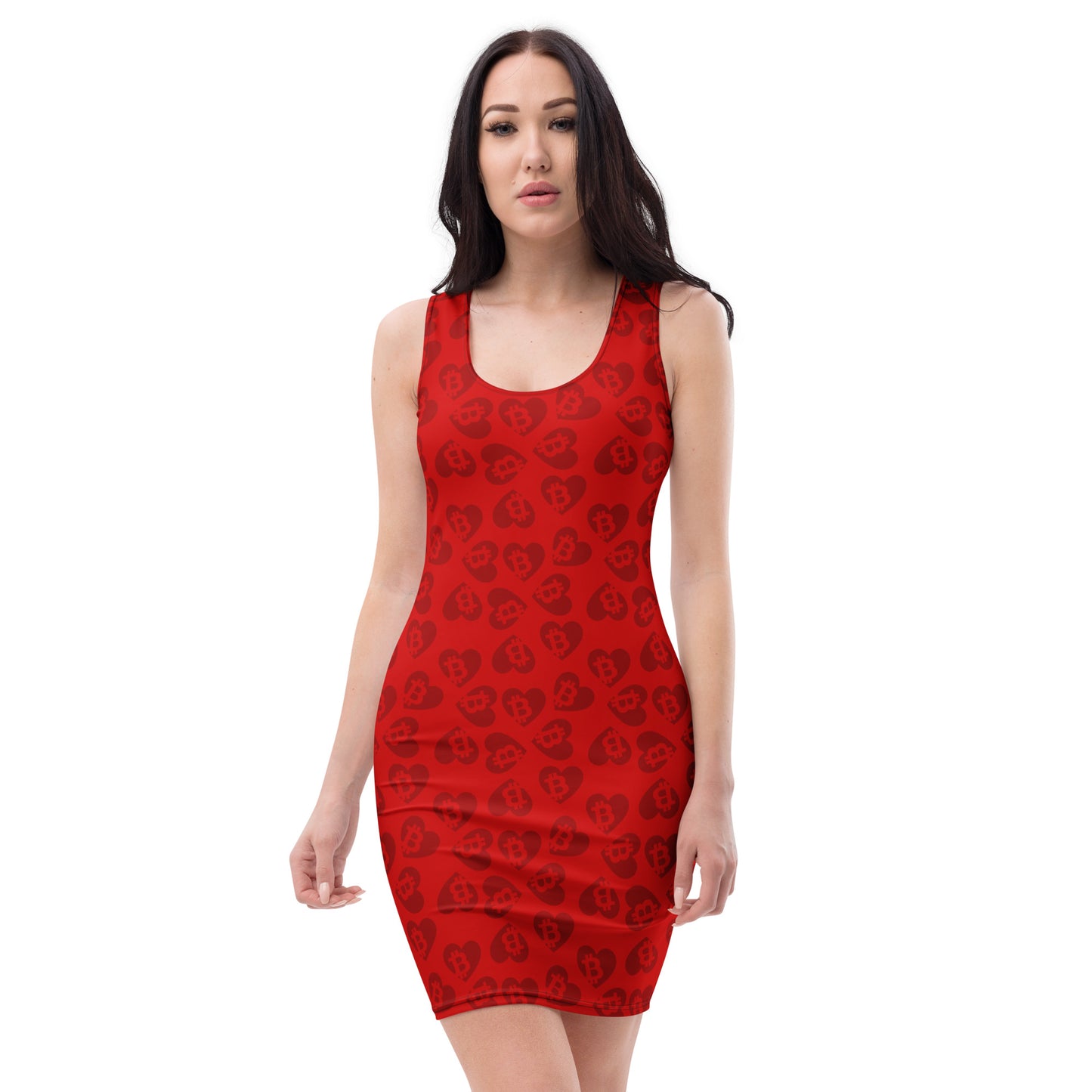 Be My Bitcoin Valentine Red Bodycon Dress – Sats Made
