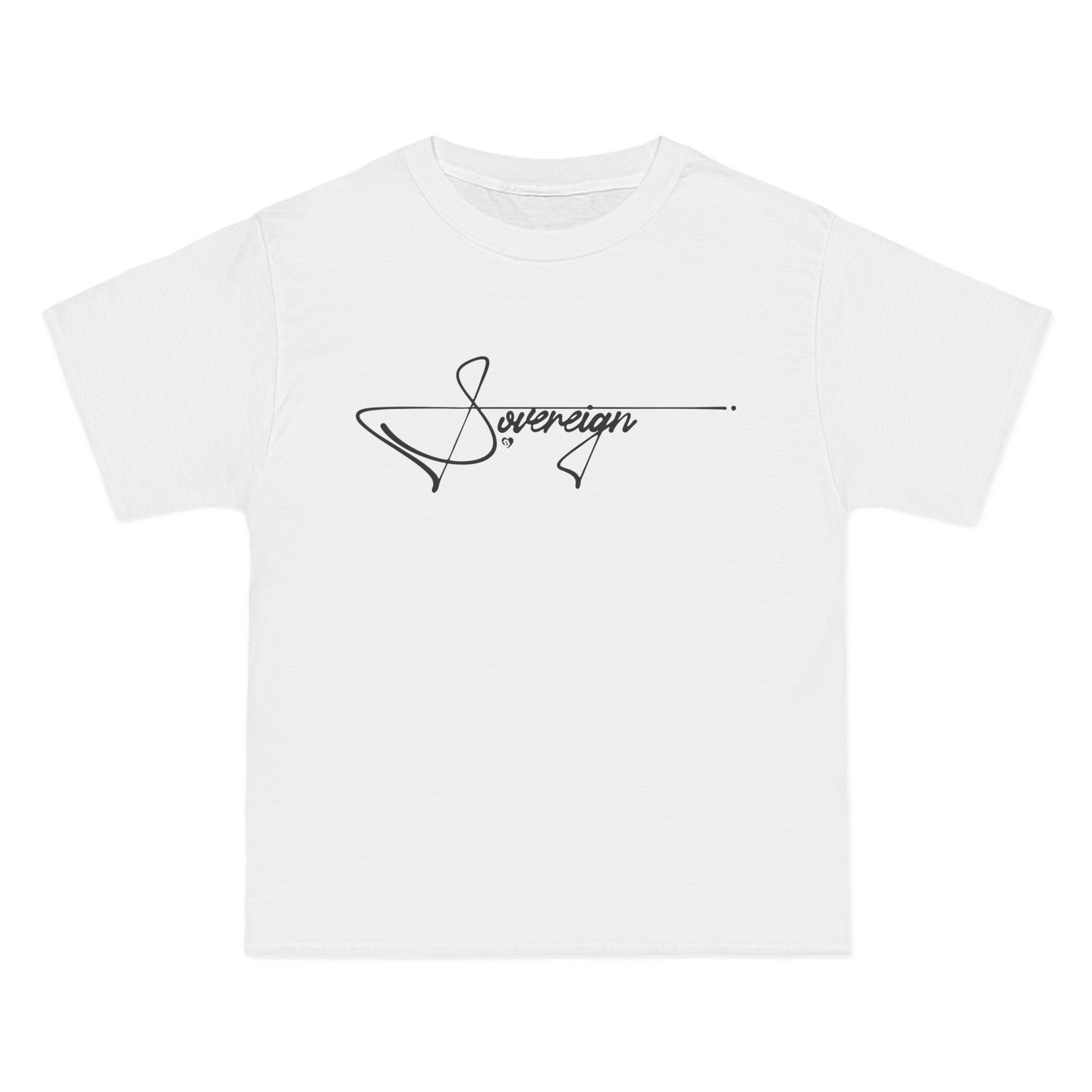 White opsec t-shirt with 'Sovereign' logo on a white background