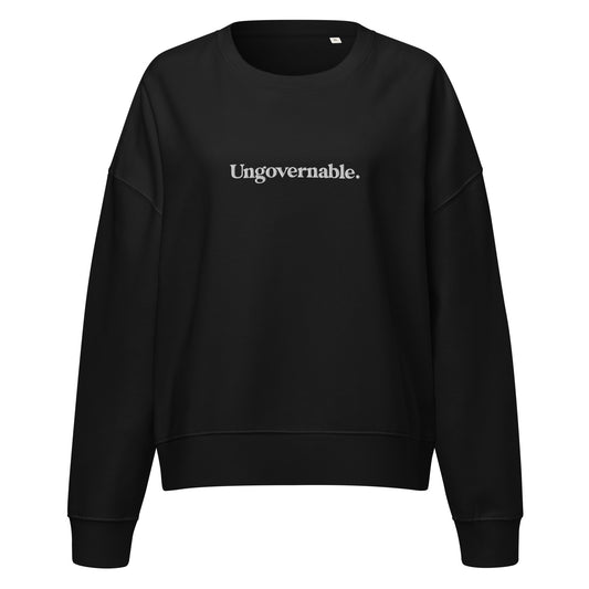 i'm ungovernable black women's crewneck sweatshirt