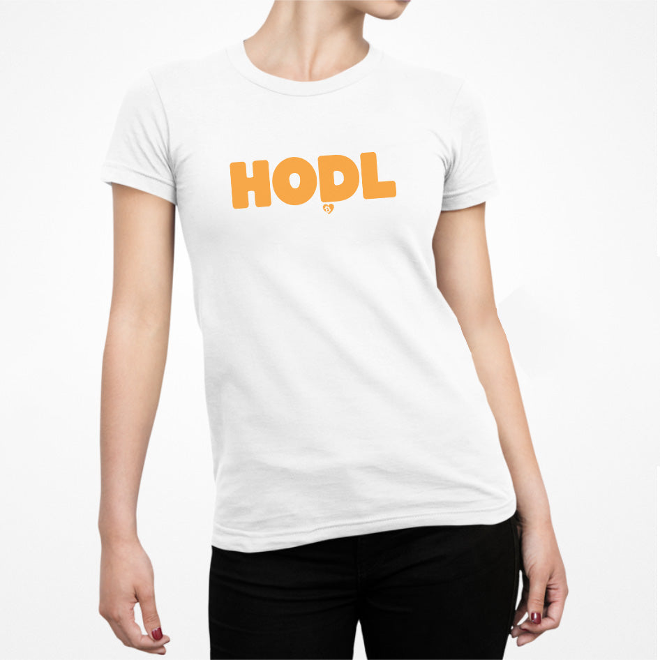 Camiseta ajustada de Bitcoin "HODL Bright"