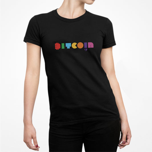 Camiseta ajustada Pac-Sats Bitcoin