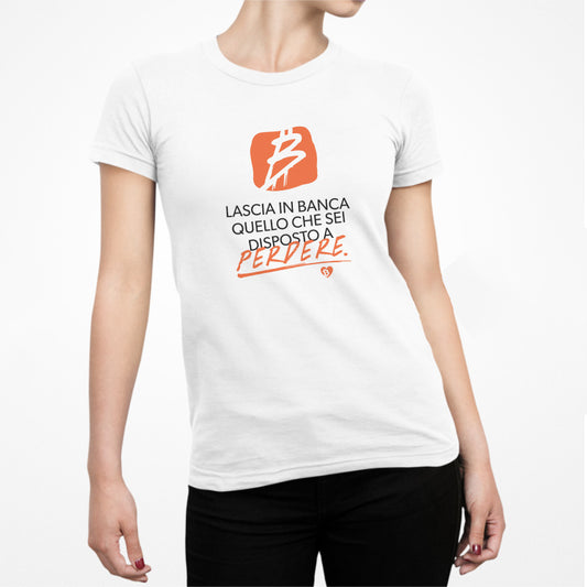 Camiseta ajustada con la frase "Perdere" Bitcoin Worldwide