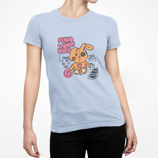 Camiseta ajustada "Down The Rabbit Hole"
