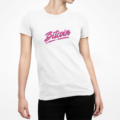 Camiseta ajustada para mujer con Bitcoin Spotlight