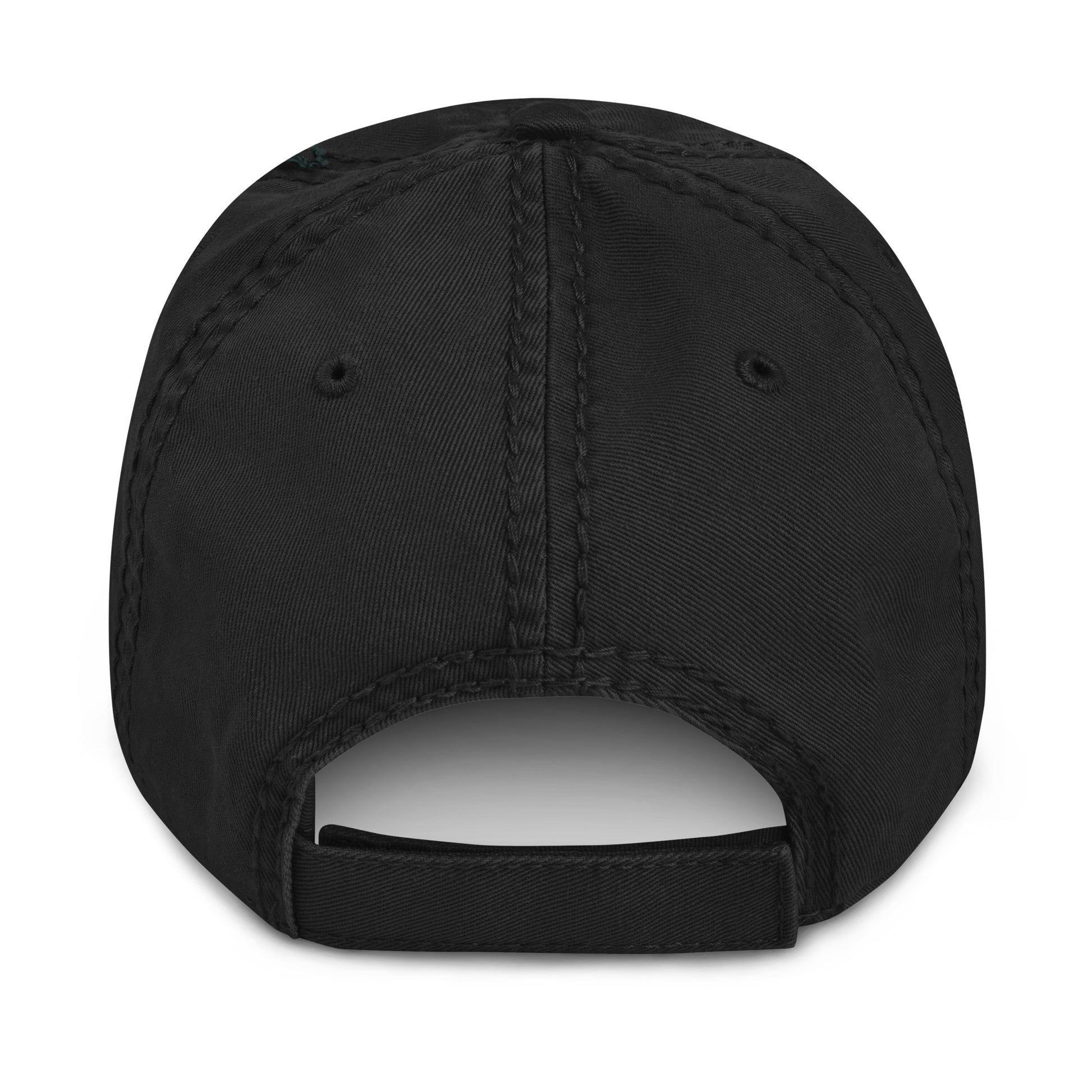 Black cap back view on a white background