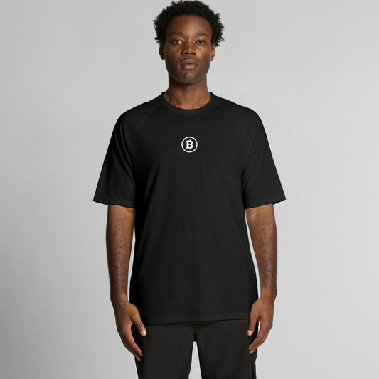 Simple Bitcoin Chest Symbol Sports T-Shirt